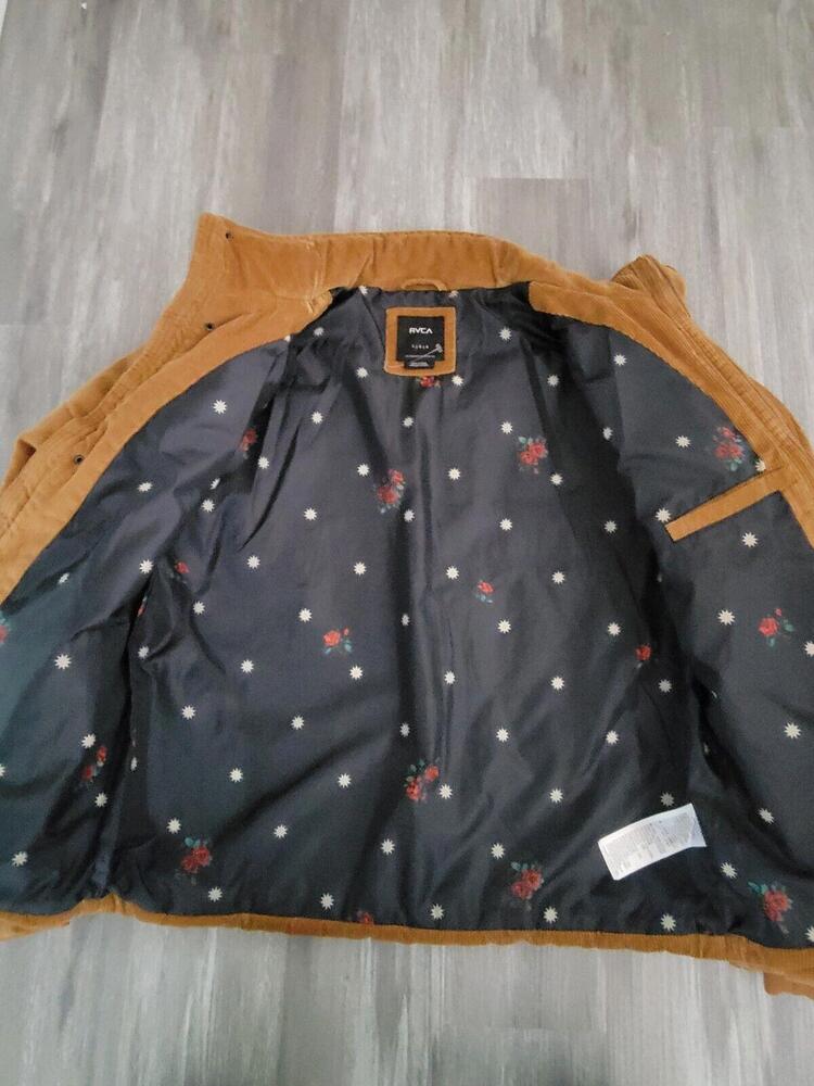 Rvca Men's Townes Corduroy Jacket brown coat Size Large LRG msrp $160